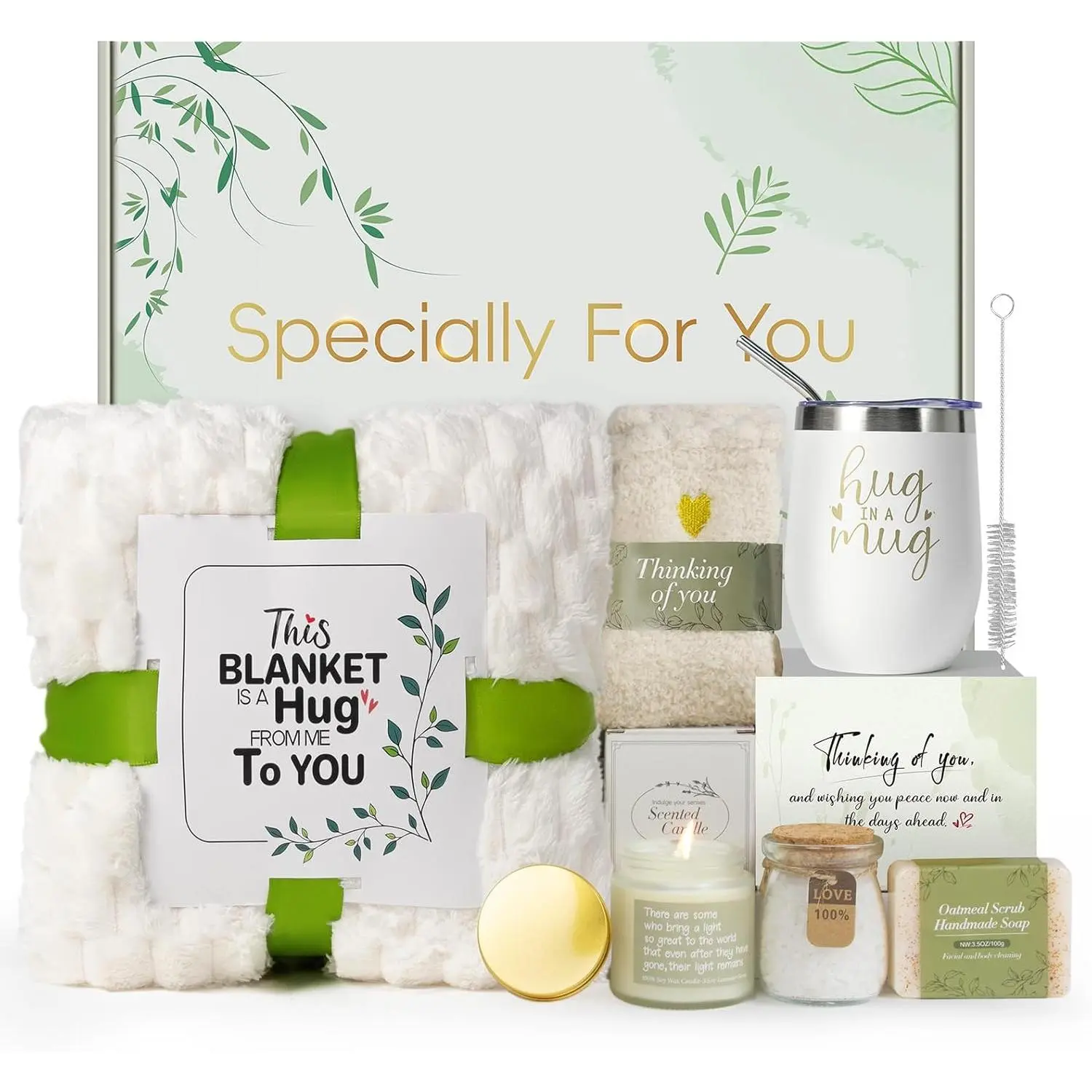 Sympathy Gifts Baskets for Loss of Loved One, Bereavement Gifts Care Package for Women Grieving, Condolences Gift Basket for Mom/Dad/Husband, Sorry for Your Loss