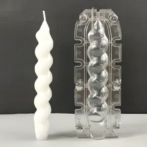 Plastic Candle Mold for Candle Making - Taper Candle Mould 19.3x2CM & 29x2.2CM High-Quality Clear PC Material Easy Release & Clean for DIY Resin Epoxy Wax Paraffin Projects