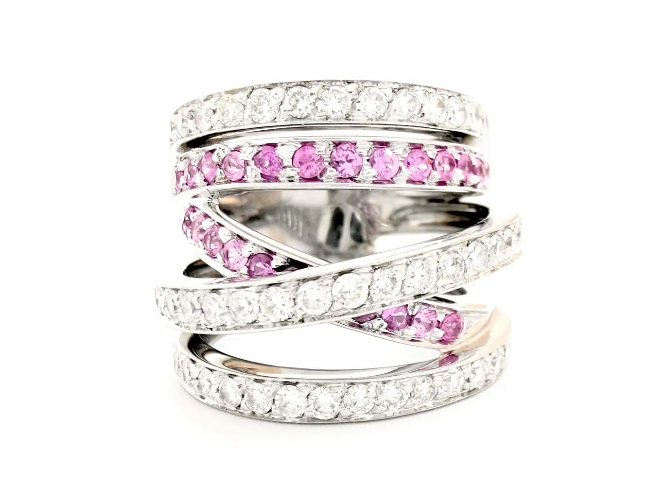 18K White Gold Sapphire & Diamond Ring