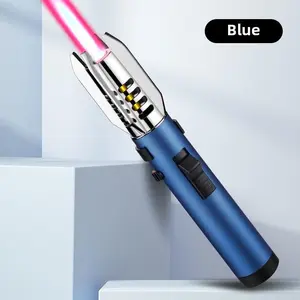 Light sabre butane gas lighter, camping BBQ welding supplies, red flame (without butane gas) fire pit kitchen utensils Lightweight black