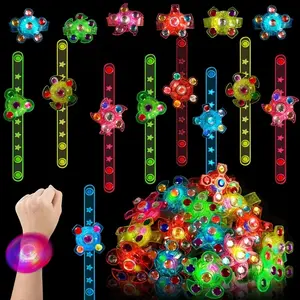 LED Glow Bracelets for Kids, Night Light Party Gifts, Twister Fidget Spinner Bracelets, Birthday Party Favors, Boys & Girls Gift Bag Fillers, Festival Party Supplies, Party Favors Assortment (pack of 12/30)