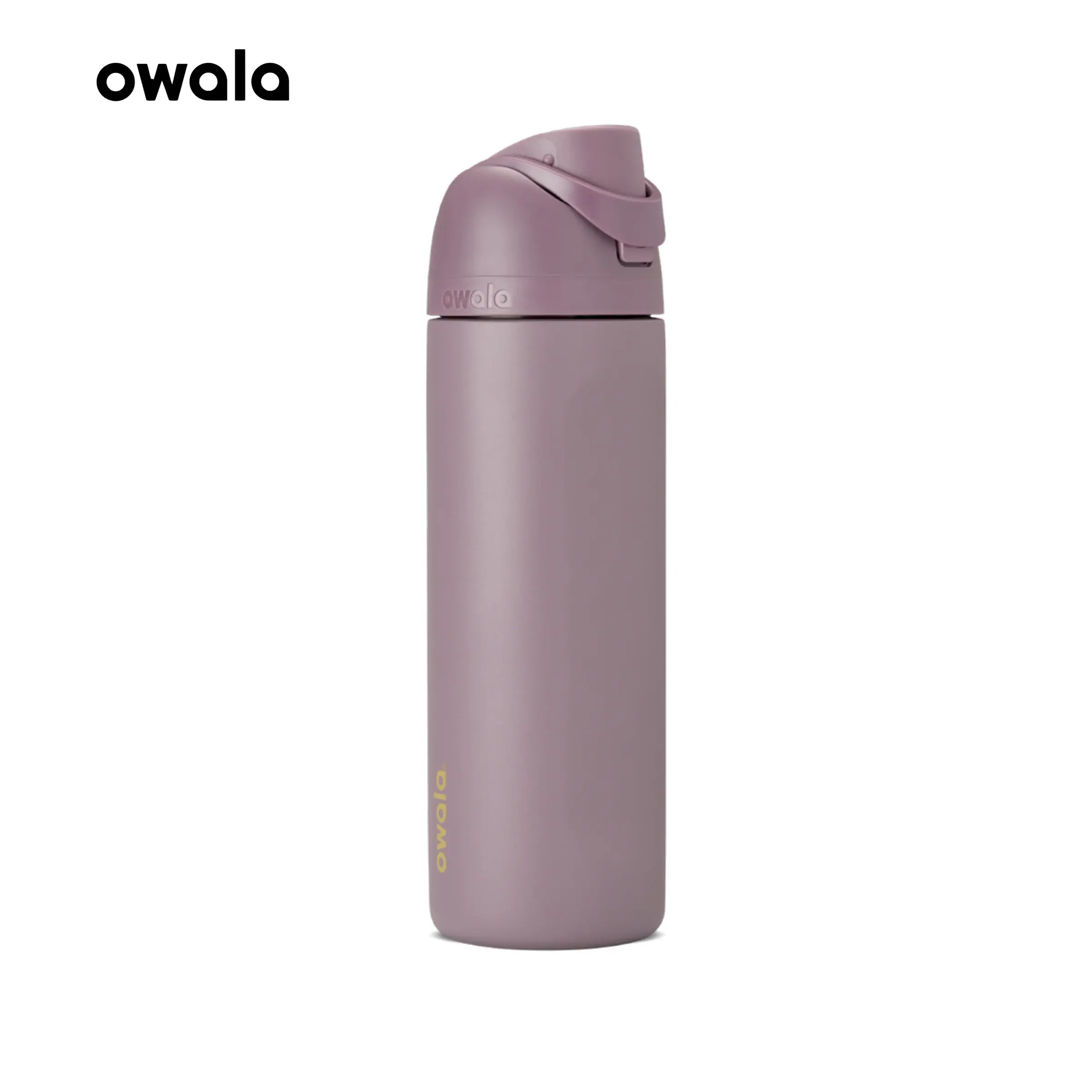 Owala Premium Insulated Stainless Steel Water Bottle, Dual-Purpose Straw Lid, Leak-Proof Matte Lavender Sports Flask
