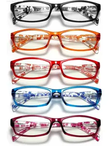 5-Pack Lightweight Blue Light Blocking Reading Eyeglasses for Sports & Outdoor Use - Anti-Glare, Computer, UV Eye Protection