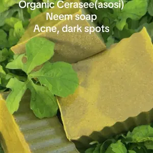 Organic Cerasee (Asosi) Neem Soap - Daily Acne Treatment, Dark Spot Corrector for Blemish (Tach, Bouton) Care Skin Repair