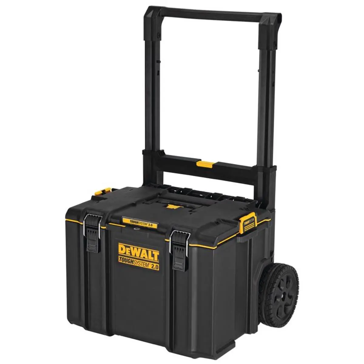 212 MAIN 2018834 Rolling Tool Box - Impact-Resistant, Lockable Box with Rolling Handle, 19.6x19.6x23.8 in, Black & Yellow Tool Storage Kit, Tool Holder, Power Tool Organizer