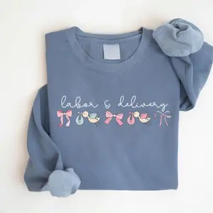 Coquette Labor and Delivery Unit Sweatshirt, Baby Ob RN Sweater, L and D Nurse Crewneck, Gift for Mother Baby Nurse Grad, Nursery Nurse