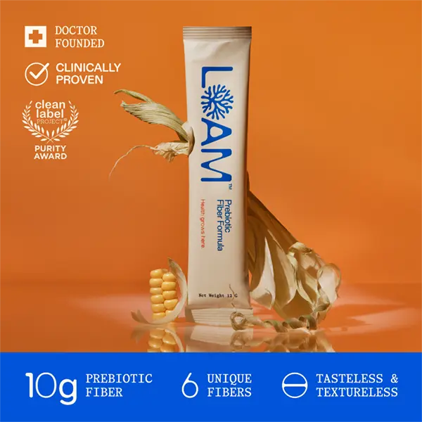 LOAM Prebiotic Fiber Stick Packs (14 Ct) – Boost Digestive Health & Support Gut Microbiome