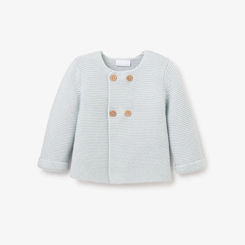 Sofia & Finn Pale Blue Knit Baby Cardigan