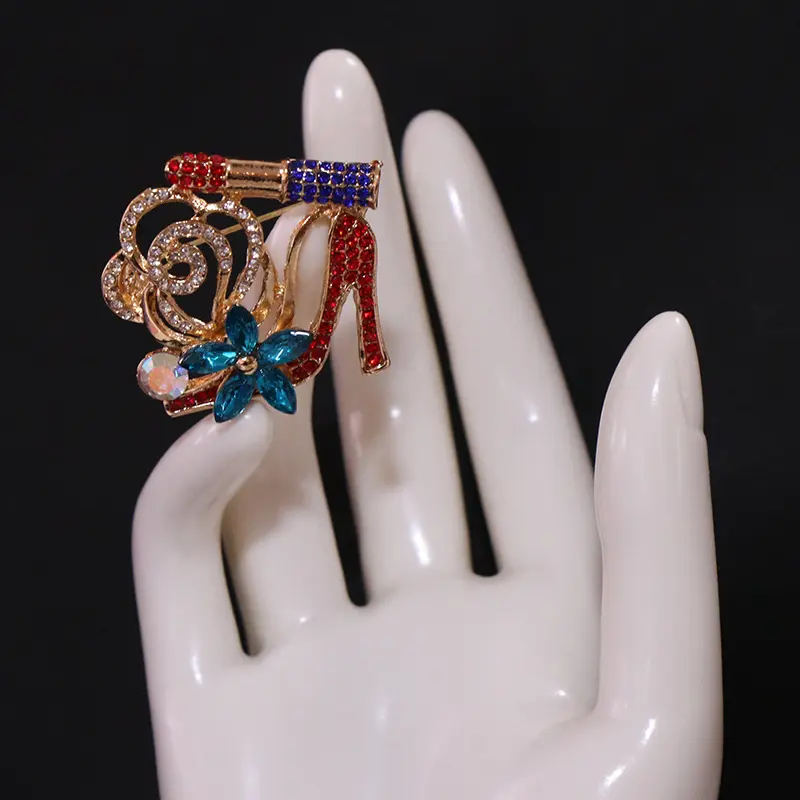 Fashion Baroque Elegant Brooch Pins, Stylish Clothes Collar Clip Accessory
