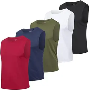 Men's 3 Pack Breathable Workout Muscle Sleeveless T-Shirts Quick Dry Summer Suitable for Training Hiking and Outdoor Activities Men's Breathable Vest Gym Athletic Clothes Gymclothing Exercise Activewear