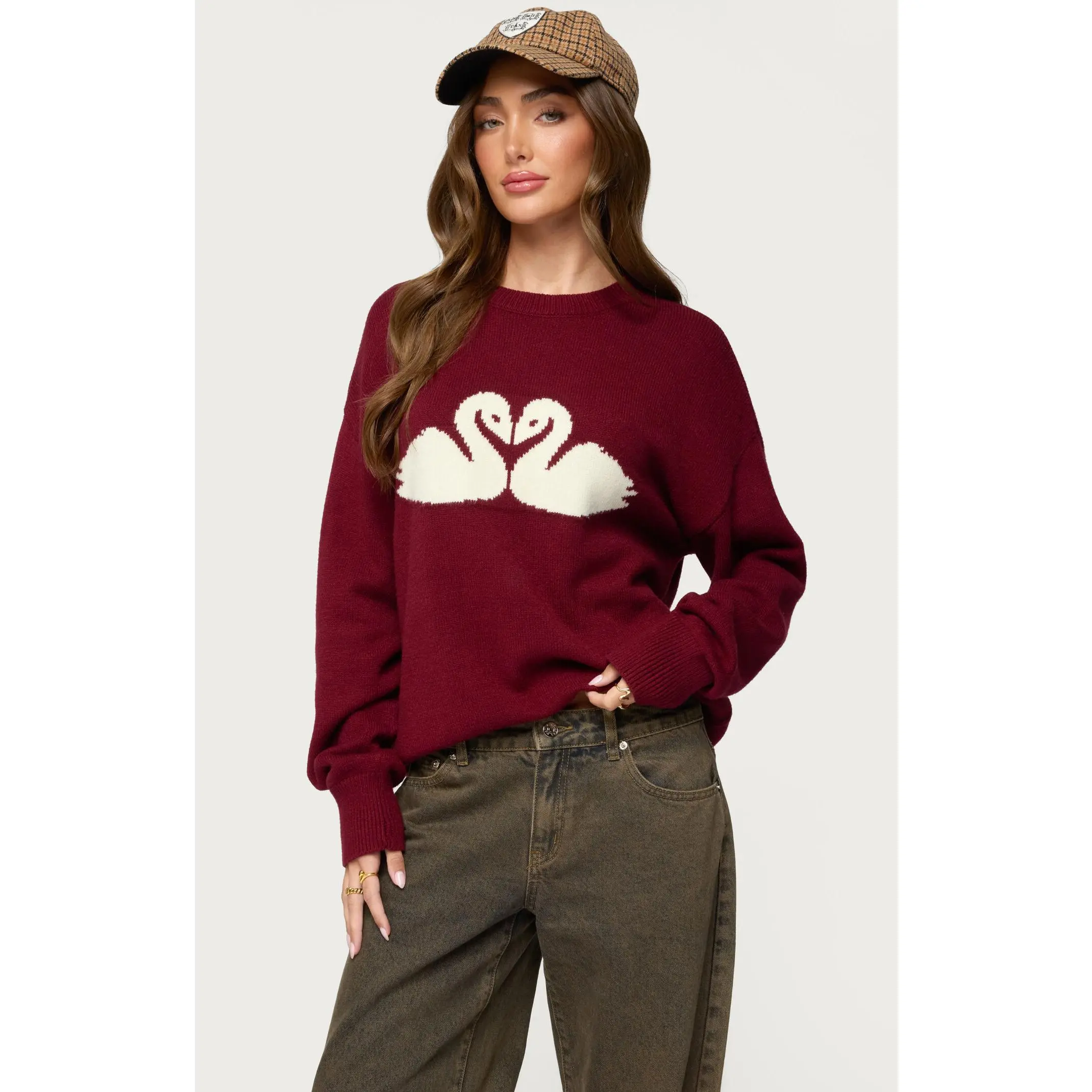 Edikted Women's Swan Oversized Knit Sweater