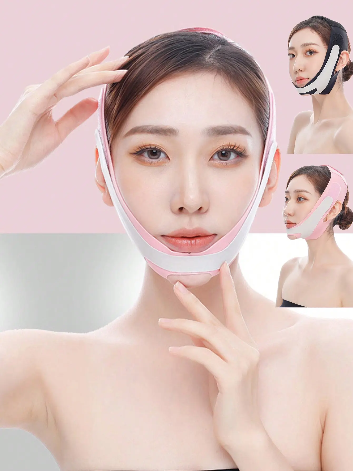 Reusable V-Line Lifting Mask, Double Chin Reducer for Face Contouring and Skin Tightening, Facial Sculpting Strap with Secure Fit