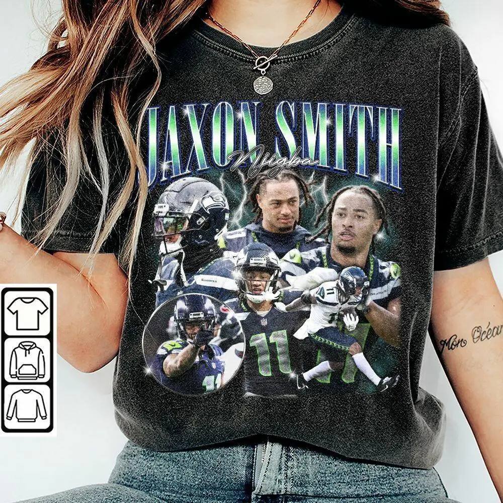 Comfort Colors Jaxon Smith Njigba Vintage T-Shirt, Seattle Football T-Shirt, Game Day Gift For Football Fans