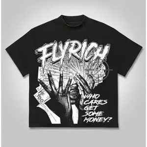 Carpesun [Graphic T-Shirt] Black 100% Cotton Men's Y2K Graphic T-Shirt | "Who Cares About Money?" Bold Print, Casual Short Sleeve Tee for Summer, Round Neck, Machine Washable shirts men christian