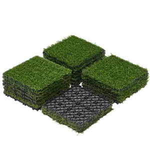 Yaheetech Artificial Grass 12" x 12" Interlocking Turf Tile Self-draining Grass Indoor/Outdoor Flooring Decor, 27PCS Yaheetech Artificial Grass 12" x 12" Interlocking Turf Tile Self-draining Grass Indoor/Outdoor Flooring Decor, 27PCS
