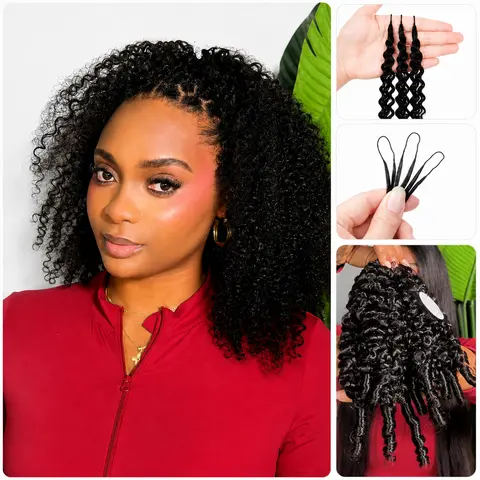 ⟦BLACK FRIDAY DEAL⟧【Miracle knots】LWIGS Feather Crochet 100 Human Hair Extensions Knotless Pre-Separated 60 Strands / Bundle Time-Saving #summervibes