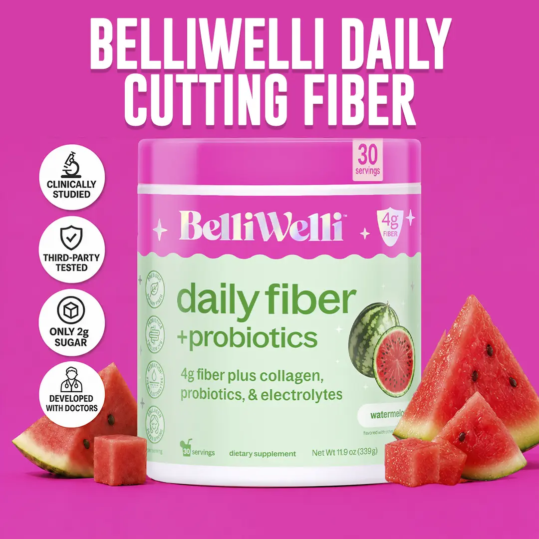 BelliWelli Cutting Fiber + Probiotics - Watermelon - 30 Day