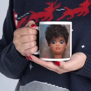 [SALE UP TO 50%] Funny Doll Face Mug Creepy Meme Coffee Cup Weird Gift Humor Mug Vintage Doll Aesthetic Funny Gift