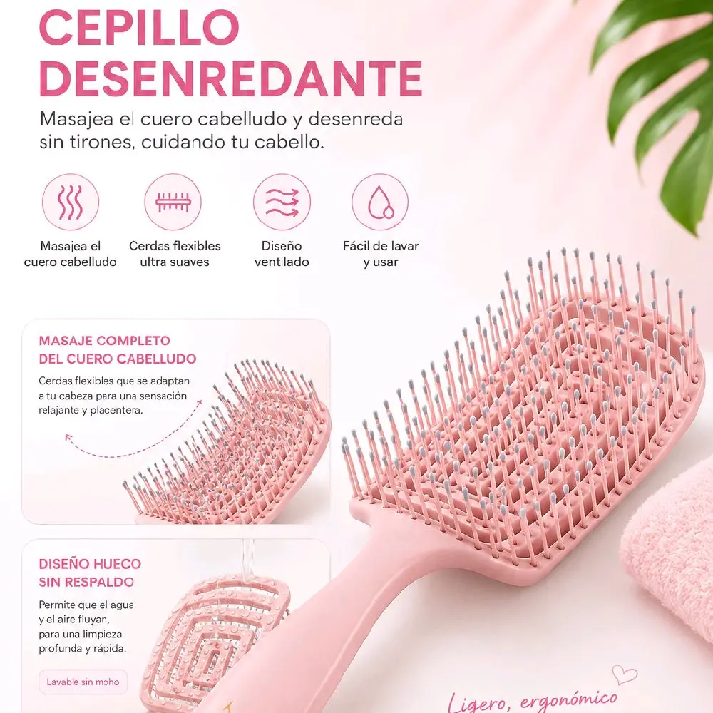 LaYaiBoutique #1187  Detangling Hair Brush - Haircare Tool for Smooth and Frizz-Free Hair, Ideal for Heatless Use