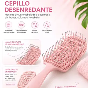 LaYaiBoutique #1187  Detangling Hair Brush - Haircare Tool for Smooth and Frizz-Free Hair, Ideal for Heatless Use