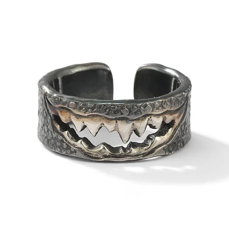 Retro Ring Trendy Old Handmade Ring Personalized Design Opening Adjustable Ring