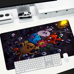 Colorful cartoon-themed large-sized gaming mouse pad, Desk accessories, toy pattern design desktop protection pad, anti-slip rubber lock edge high-definition printing, suitable for computers, offices, homes, as a gift for family and friends