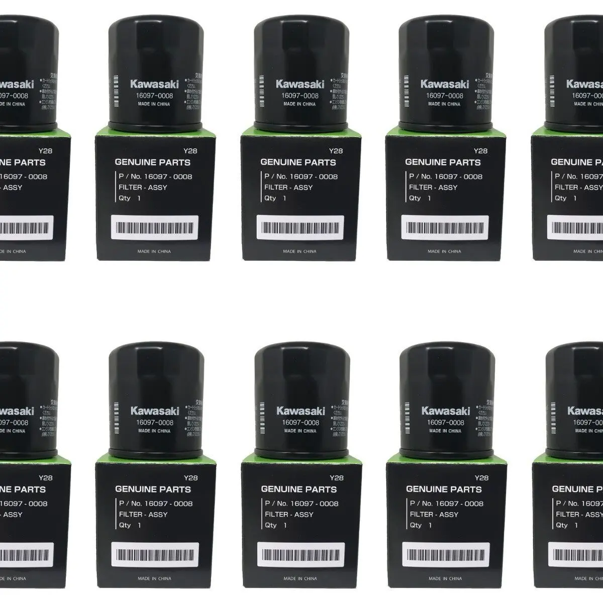 10 Pack Kawasaki OEM Oil Filter 16097-0008
