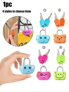Cute Cartoon Animal Padlocks with Keys, Secure Lock - 4 Styles Available. Portable travel luggage locks Anti Theft Lockable suitable for suitcases, backpacks. Durable metal construction for travelers and outdoor enthusiasts