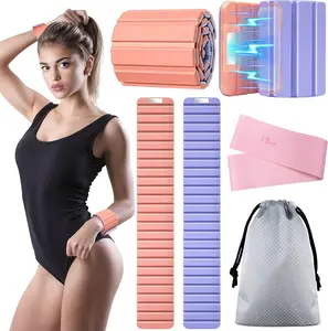 Magnetic Ankle & Wrist Weights for Women & Men – Adjustable Silicone Weighted Bangles 2lbs, Stackable Fitness Weights for Home Gym, Jogging, Yoga & Walking