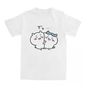 Funny Chiikawa Catoon T-Shirts Men Women Crewneck Pure Cotton T Shirts Short Sleeve Tees Classic Clothes