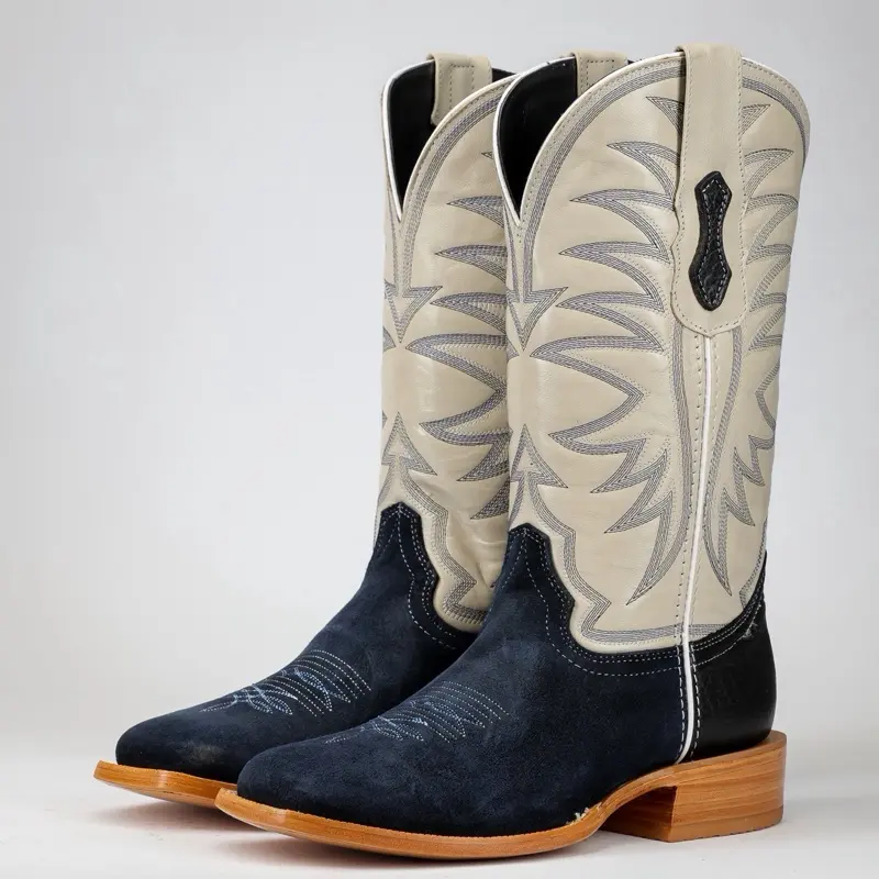 Blue Jean Rough-Out Boots - Square Toe