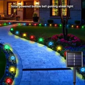LED Solar Lawn Crystal Ball Light, 8 Flash Modes, Perfect for Garden, Street, Park, Camping, Yard, Pathway, Patio, Party, Festival, Wedding, Solar Garden Lights