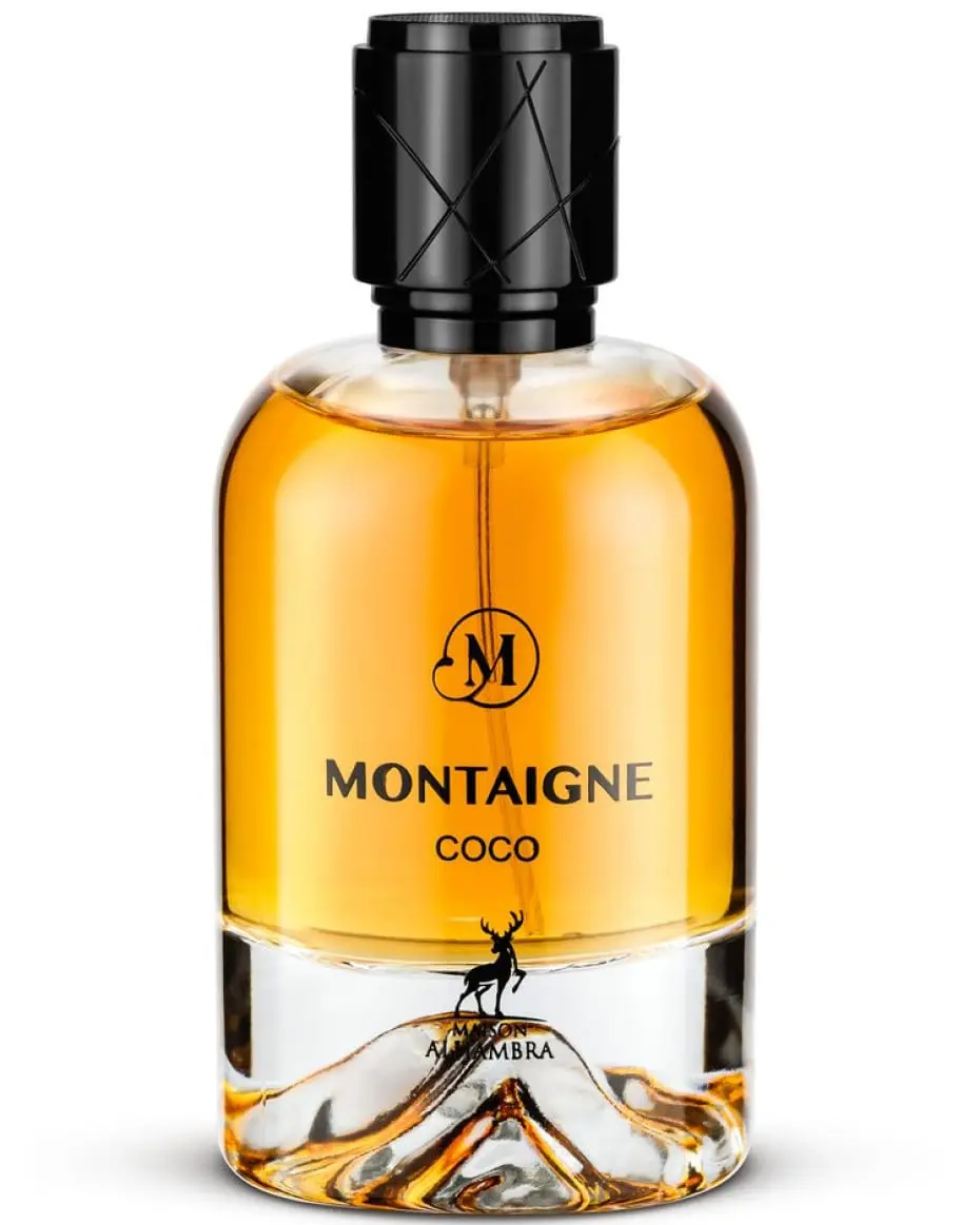 Maison Alhambra Montaigne Coco Perfume - Liquid Fragrance with Coconut & Peach Top Notes Edp Spray Aromatic Amberwood No Additional Details Floral Chypre Scent Floral Gourmand