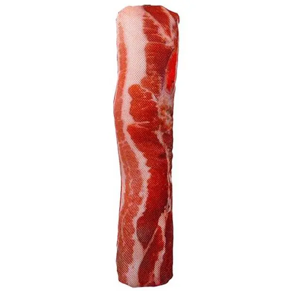 212 MAIN Schoochie Pet 535 Scoochzilla Barbara's Bacon Plush Cat Toy, 13 in