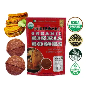 PUREBOMBS Organic Birria Bomb Seasoning Mix (Pack of 2) - 18-20 Servings, Authentic Mexican Spice Mix with Real Chiles, Herbs & Spices, Low Sodium for Quick Flavorful Tacos, Burritos (Birria Bombs Compatible)