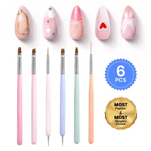 Beetles Nail Art Brushes Set Gel Polish Nail Art Design Pen Painting Tools Fingernail Brush Nail Cleaning Brush Nail Art Liner Brush and Nail Dotting Pen Salon Gift for Girls Women