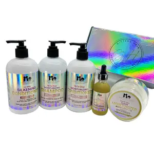 Gifted Cosmetics Unisex Keratin Haircare Restore Pack - Hydrating Shampoo, Nourishing Conditioner, Co-Wash, Anti-Itch Growth Oil, Oil Control Hair Moisturizer for Dry & Damaged Hair, Moisture, Multi-Pack