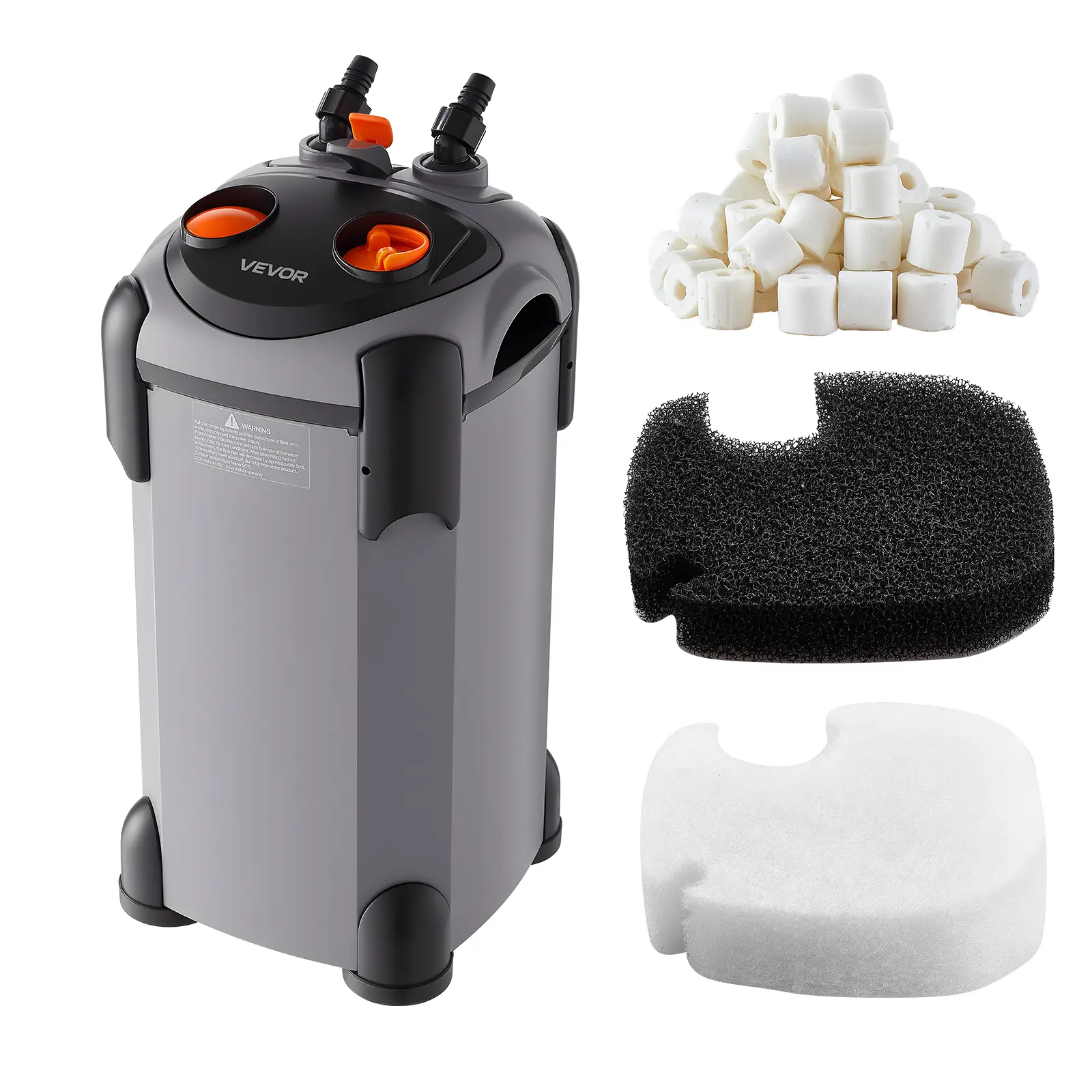 【SummerFinds】VEVOR 224.5GPH Canister Filter, 3-Stage External Aquarium Filter with Powerful Pump, Quite Water Circulation Cleaning Machine with Media for Fish Tanks and Aquariums Up to 55 Gallons, for Freshwater