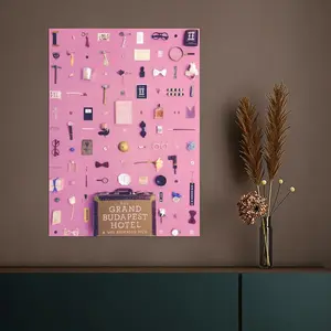 Fashion TTThe Grand Budapest Hotelable Poster HD Heavy-Duty Self-Stick Waterproof Wall Decor Tool-Free Install Durable & Reusable Conceals Wall Flaws Elevates Home Style Perfect for Living Room Bathroom & Kitchen Easy Apply & Remove