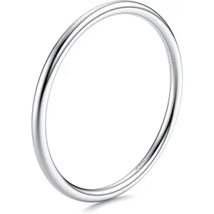 Milacolato 1-3count 1mm Thin Ring Filled Stacking Stackable Knuckle Pinky Thumb Ring Polished Plain Minimalistic Point Finger Band Ring for Women s Comfort Fit Size 4-13 ring, Wedding Rings, Stackable Rings