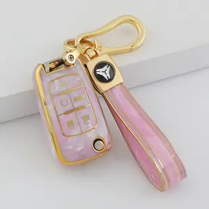 Chevrolet 5 Buttons Flip Key Fob Cover Compatible for Silverado, Impala, Camaro, Cruise