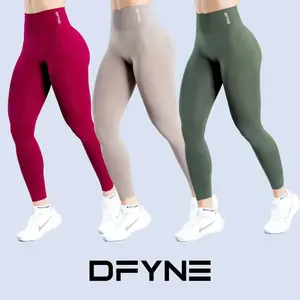 DFYNE Impact High-Waisted Seamless Nylon Gym Shorts for Women Butt-Lifting Activewear Ideal for Fitness and Yoga All Seasons