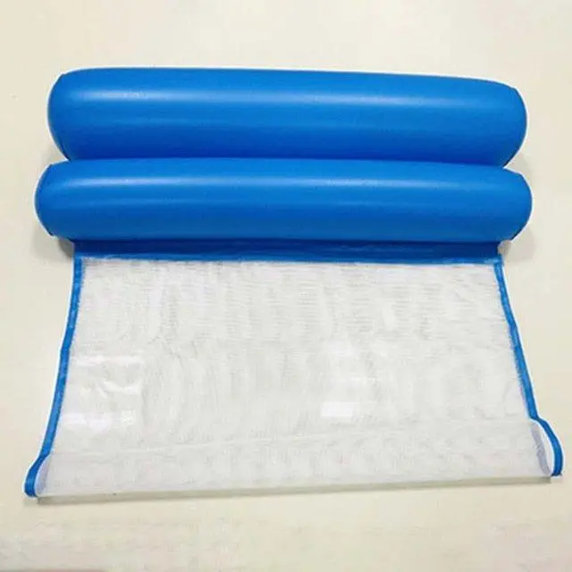 Unisex PVC+Mesh Inflatable Water Hammock Lounger Mattress - 51" W x 27.5" Size, Ultra-Comfortable Mesh Center, 250 lbs Capacity, Includes Manual Pump, Multifunctional for Beaches,Pools,Lakes, Adults,Seniors, Royal Blue