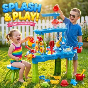 3-Tier Sand and Water Table for Kids 3+ Ultimate Sensory Play for Summer Pool