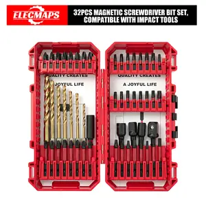 ELECMAPS Screwdriver Bit Set, Rapid Load, 32-Pcs