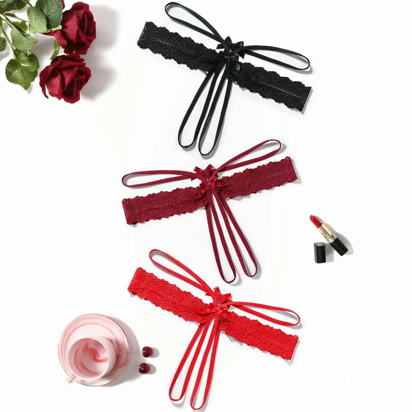 Avidlove Women Lace Panties Hollow Out Briefs Lingerie Straps Thongs G-String Underwear 1-3 Pack