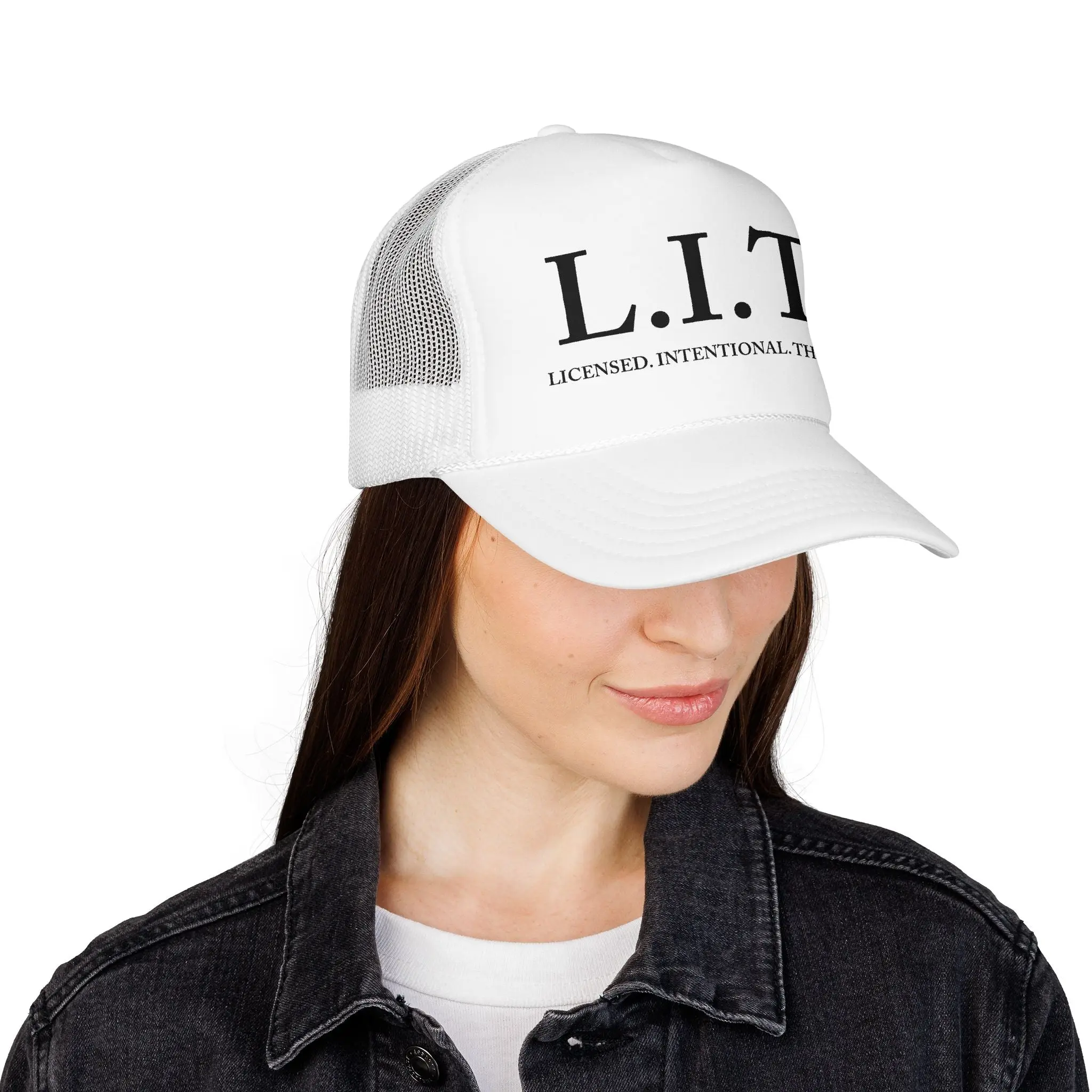 Trucker Hat — L.I.T. (Licensed. Intentional. Thriving.) Mesh Foam Cap