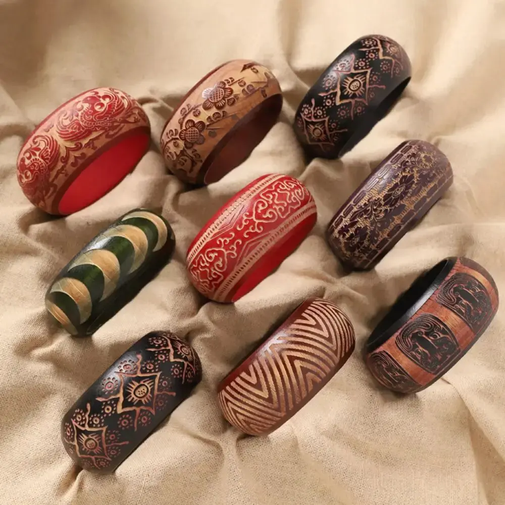 Heritage Pattern Wooden Bangle (2.64" diameter) - 8 variants