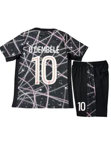 Sports Set, Athletic Set, Tee Shorts Set, Breathable Shirt, Gift for Kids, Football PSG Fan Jersey, Training Clothes, Casual Short Sleeve and Shorts
