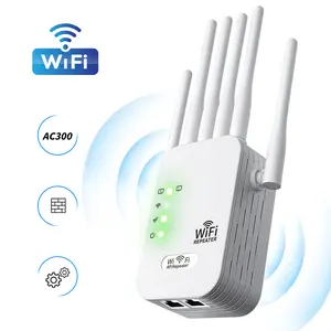 2.4GHz WiFi Range Extender, 300Mbps Wireless WiFi Repeater Booster, Extends Coverage to 6000 Sq Ft and 50 Devices, with Ethernet Port, Easy Setup, Signal Booster for Home and Office